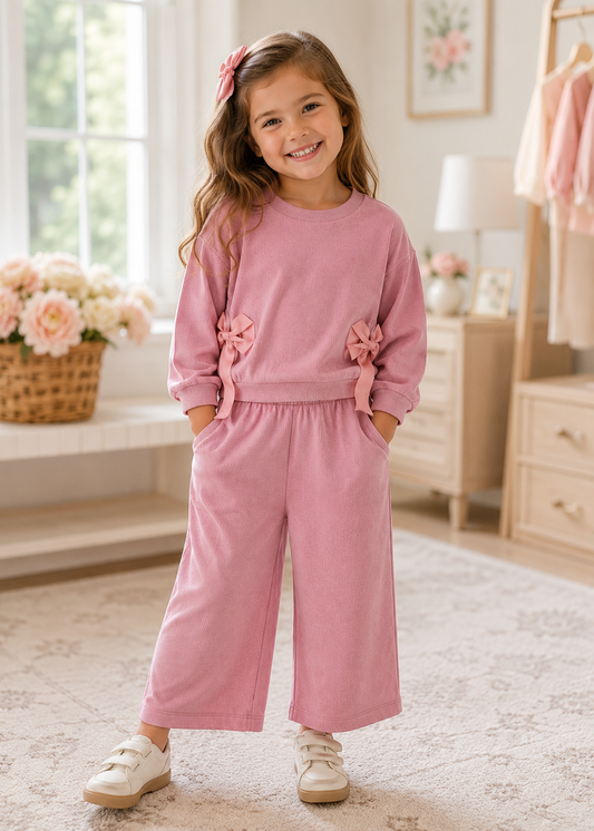 Pink Bow Lounge Set