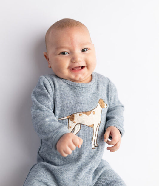 Pointer Dog Sweater Romper