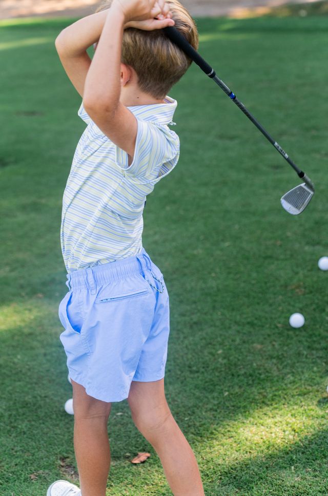 Seaside Striped Performance Polo