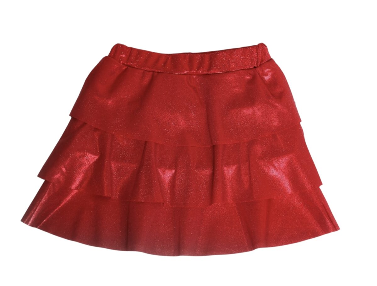 Krista Layered Skort - Red Sparkle