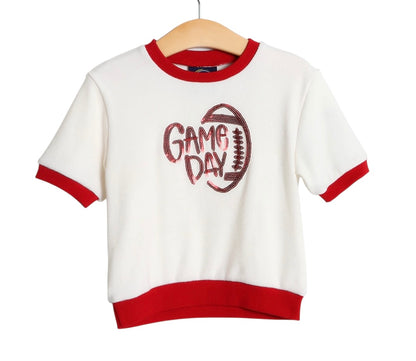 Game Day Sweater -Red and White